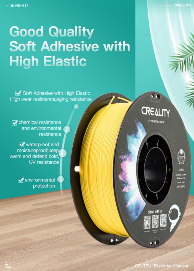 Creality HR-TPU Blue 3d Printer Soft Adhesive material Filament 1kg 1.75 (3301040039)