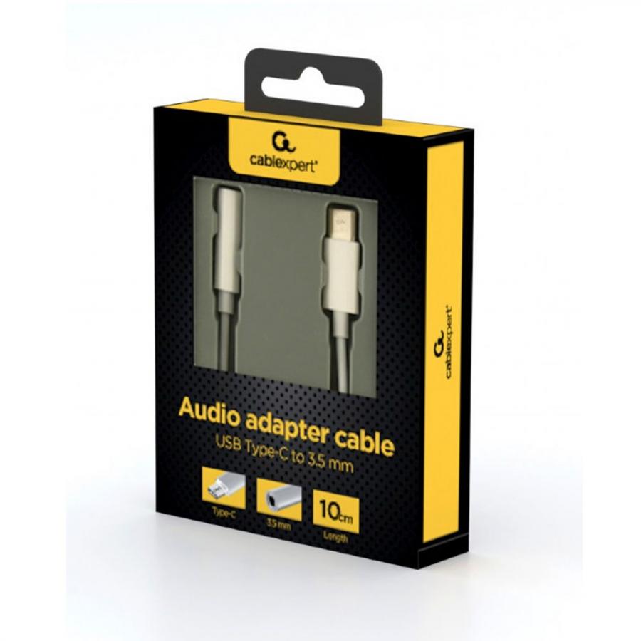CABLEXPERT USB-C PLUG TO STEREO 3.5MM AUDIO ADAPTER CABLE WHITE