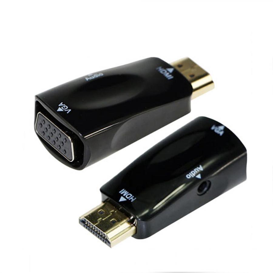 CABLEXPERT HDMI TO VGA AND AUDIO ADAPTER, SINGLE PORT,BLACK