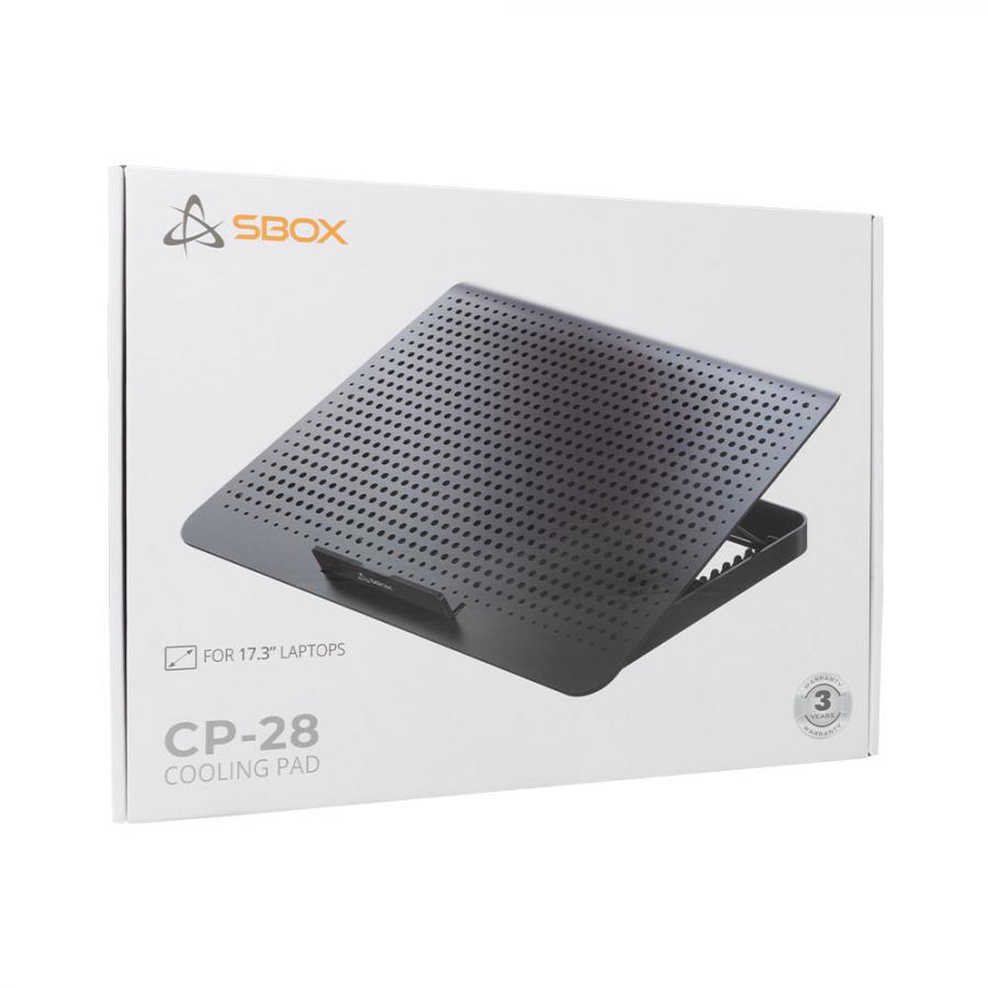 SBOX COOLING PAD 2xUSB PORTS FOR 17.3' LAPTOP CP-28 BLACK