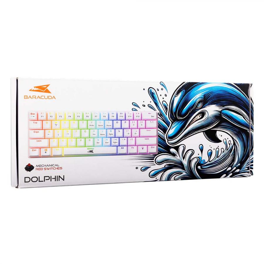 BARACUDA MECH KEYBOARD BGK-03211 DOLPHIN US RED SWITCH WHITE