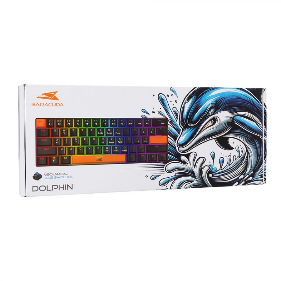 BARACUDA MECH KEYBOARD BGK-03121 DOLPHIN US BLUE SWITCH BLACK