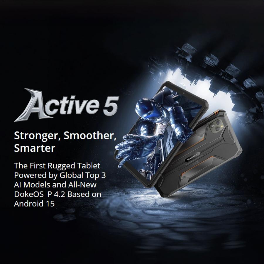 BLACKVIEW OCTA-CORE RUGGED TABLET 8.68' (6GB+128GB) ACTIVE 5 NFC ANDROID 15 ORANGE
