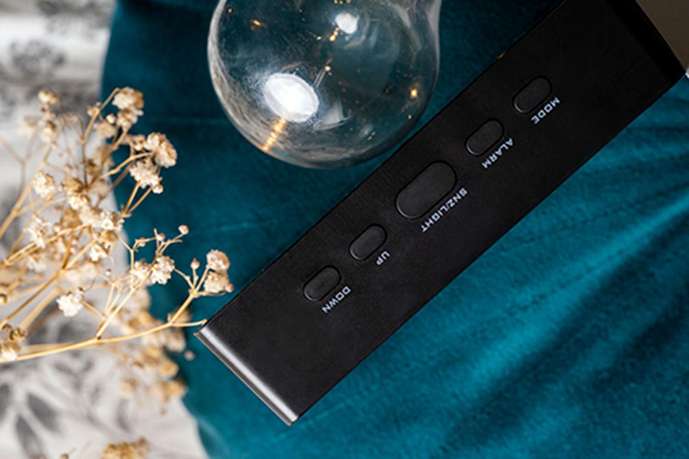 ADLER LED ALARM CLOCK BLACK