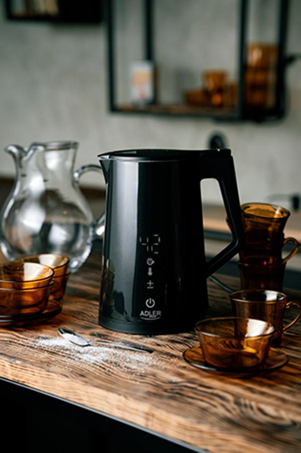 ADLER LED ELECTRIC KETTLE WITH TEMPERATURE CONTROL 1.7L STRIX BLACK