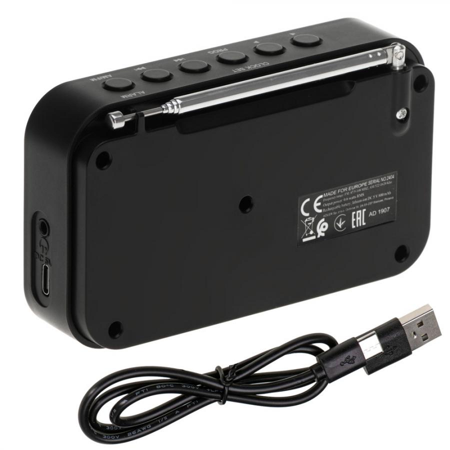 ADLER DIGITAL RADIO PLL AM/FM BLACK/WHITE