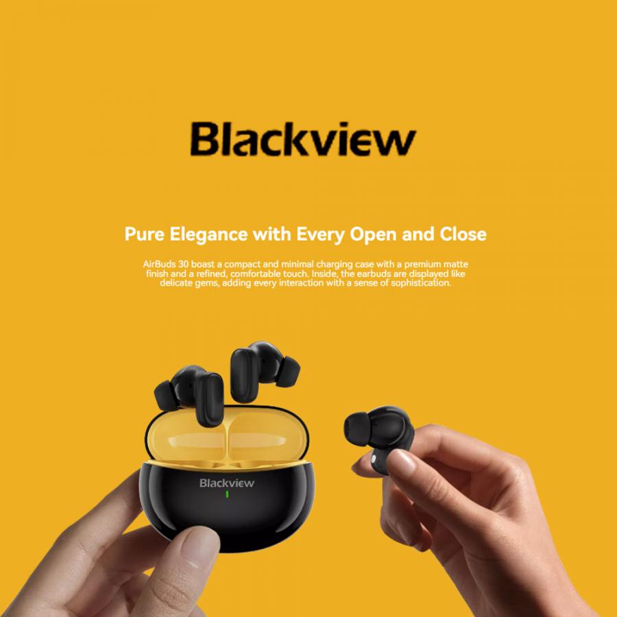 BLACKVIEW BT5.4 ENC EARBUDS WITH AI TRANSLATE FUNCTION BLACK