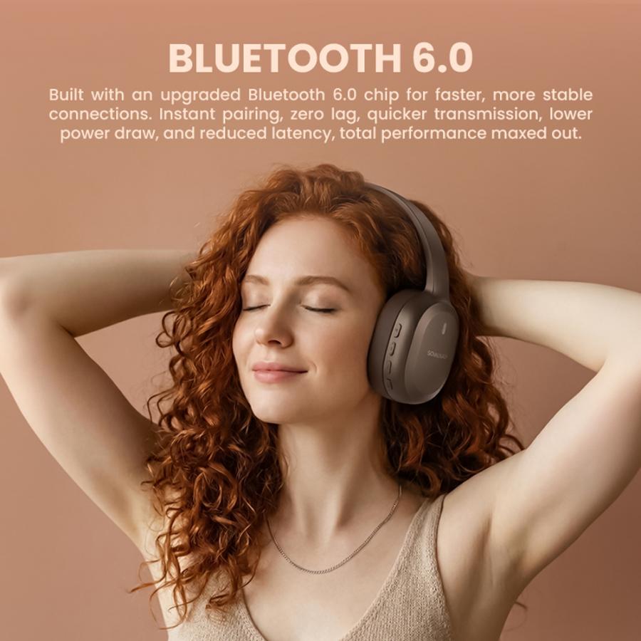 SONICGEAR 2-IN-1 BT6.0 FOLDABLE HEADPHONES AIRPHONE 8 ESPRESSO BROWN