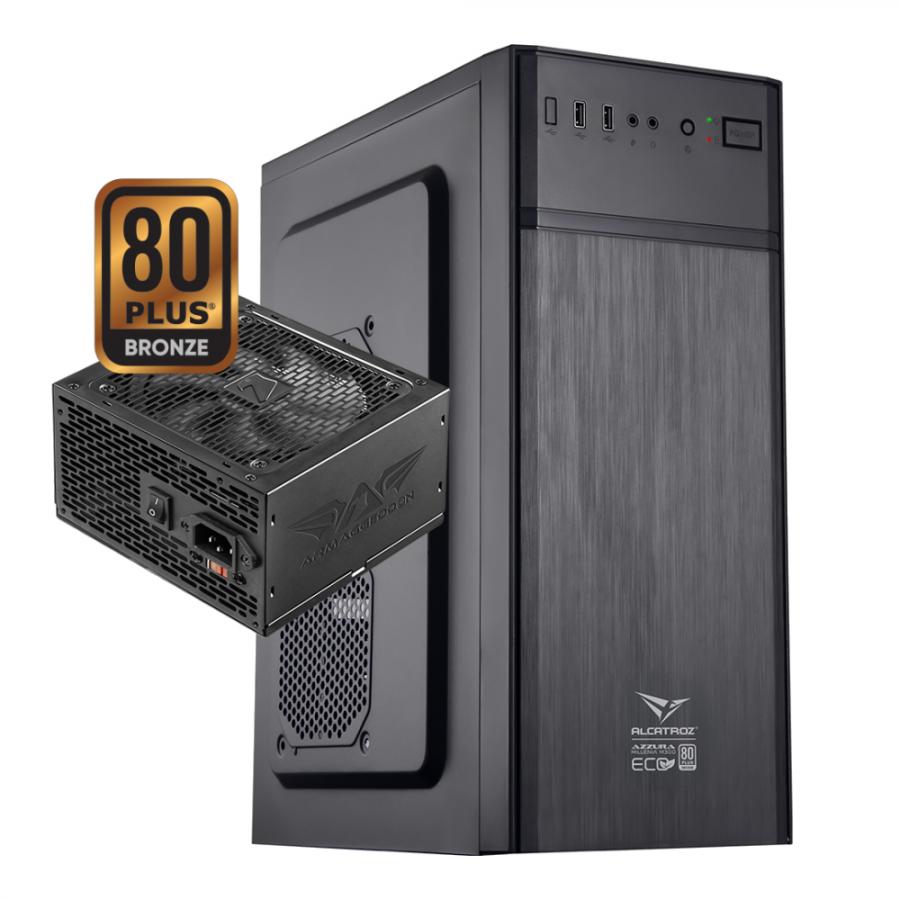 ALCATROZ PC CASE WITH PSU AZZURA MILLENIA ECO M300 BLACK