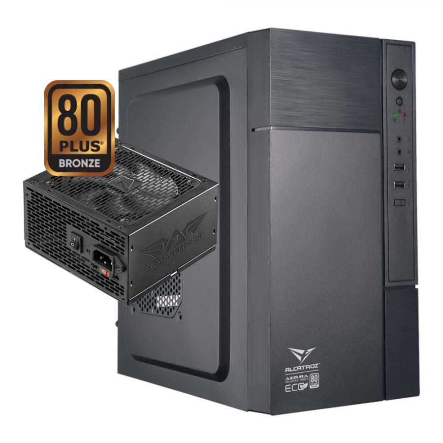 ALCATROZ PC CASE WITH PSU AZZURA MILLENIA ECO M900 BLACK