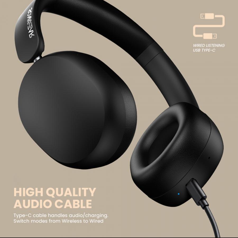 SONICGEAR ANC BT6.0 WIRELESS FOLDABLE HEADPHONES BLACK
