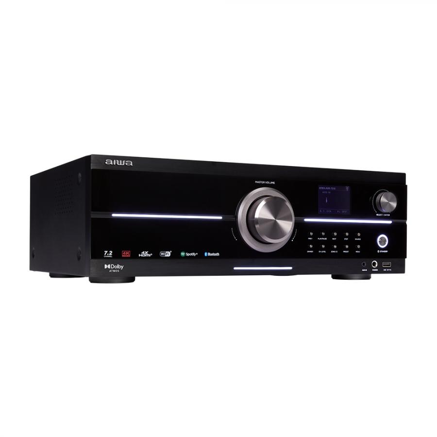 AIWA 8.2CH AUDIO VIDEO RECEIVER WITH BUIT-IN AMPLIFIER 180W BLACK