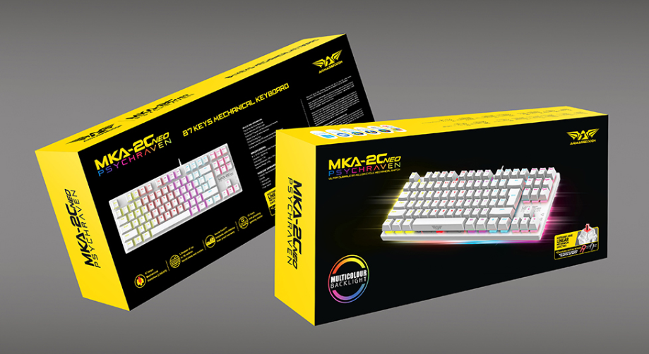 ARMAGGEDDON MECHANICAL KEYBOARD MKA-2C NEO WHITE TACTILE BROWN SWITCH