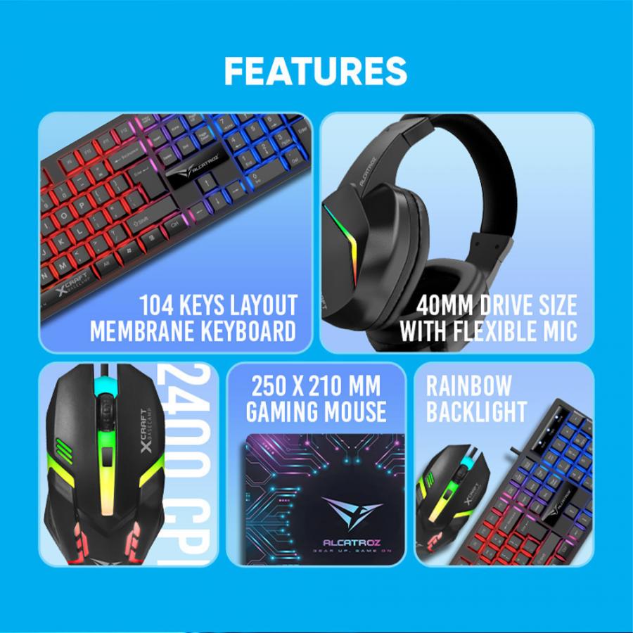 ALCATROZ 4IN1 RGB STARTED PACK X-CRAFT BASECAMP BLACK