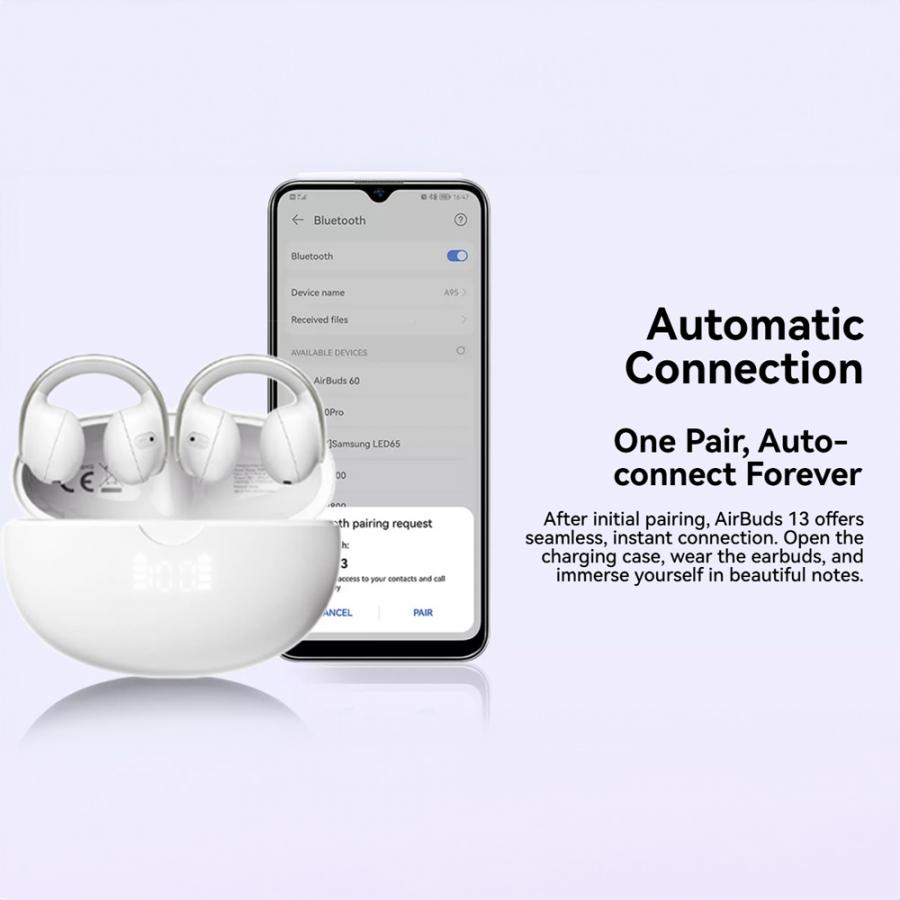 BLACKVIEW BT5.4 ENC LED DISPLAY AIRBUDS 13 WITH CHARGING DOCK WHITE