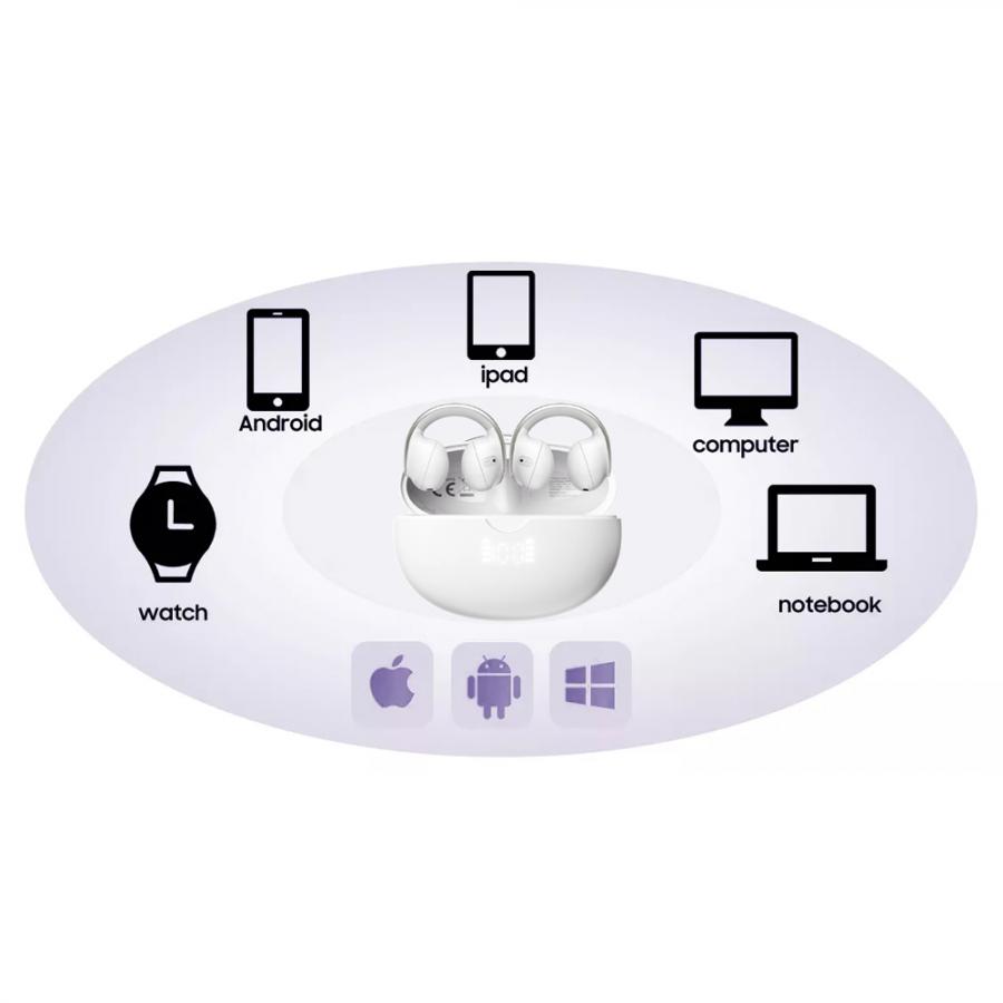 BLACKVIEW BT5.4 ENC LED DISPLAY AIRBUDS 13 WITH CHARGING DOCK WHITE