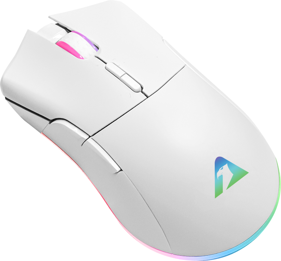 ARMAGGEDDON USB WIRED MACROABLE GAMING MOUSE FALCON V STEALTH 12000CPI WHITE