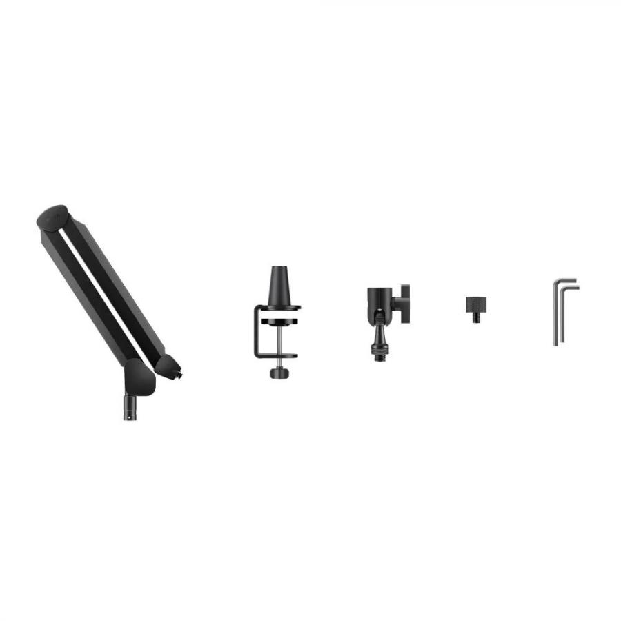 BOYA Mic Arm - Boom Arm stable Dual-Arm - 360 base rotation, damping, supports 2kg, 1/4 2/8 5/8