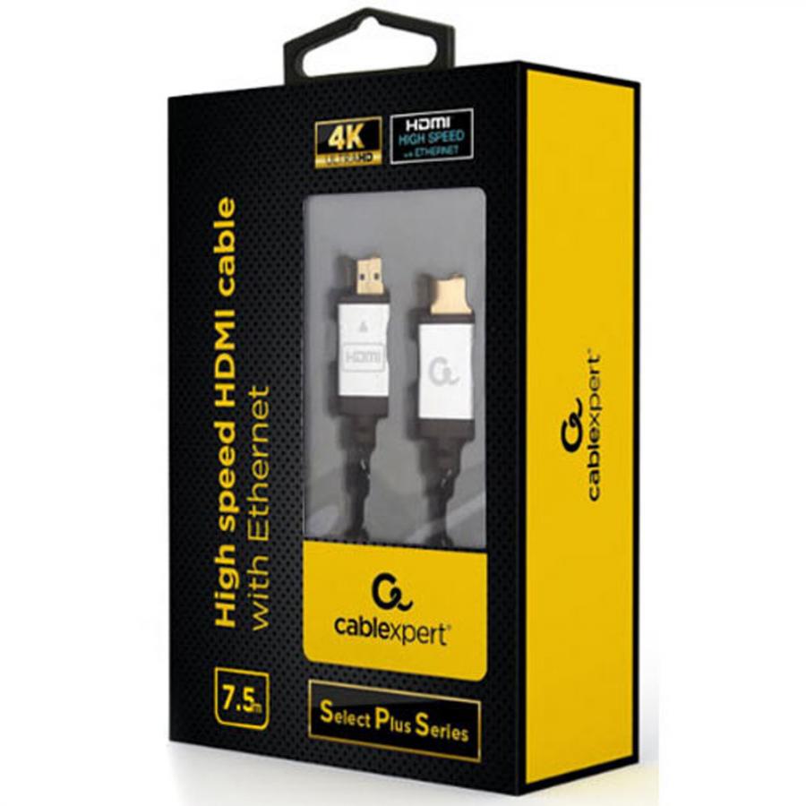 CABLEXPERT 4K HIGH SPEED HDMI CABLE WITH ETHERNET 'SELECT PLUS SERIES' 7.5M