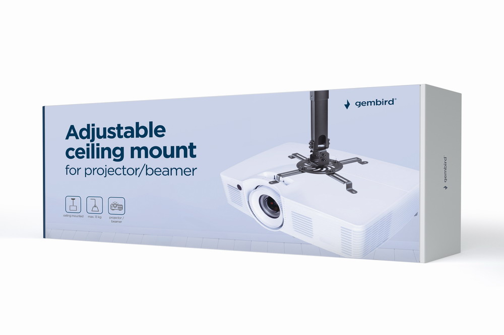 GEMBIRD ADJUSTABLE CEILING MOUNT FOR PROJECTOR/BEAMER BLACK