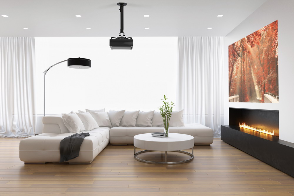 GEMBIRD ADJUSTABLE CEILING MOUNT FOR PROJECTOR/BEAMER BLACK