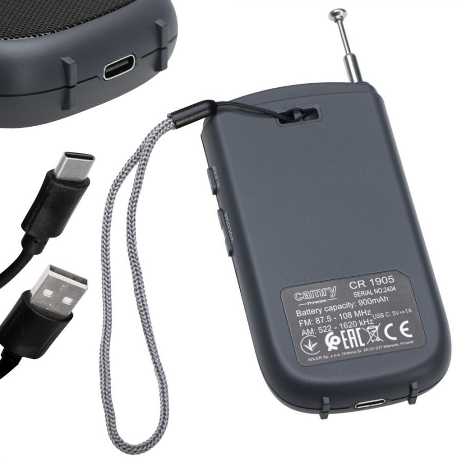 CAMRY PORTABLE USB MINI RADIO BLACK