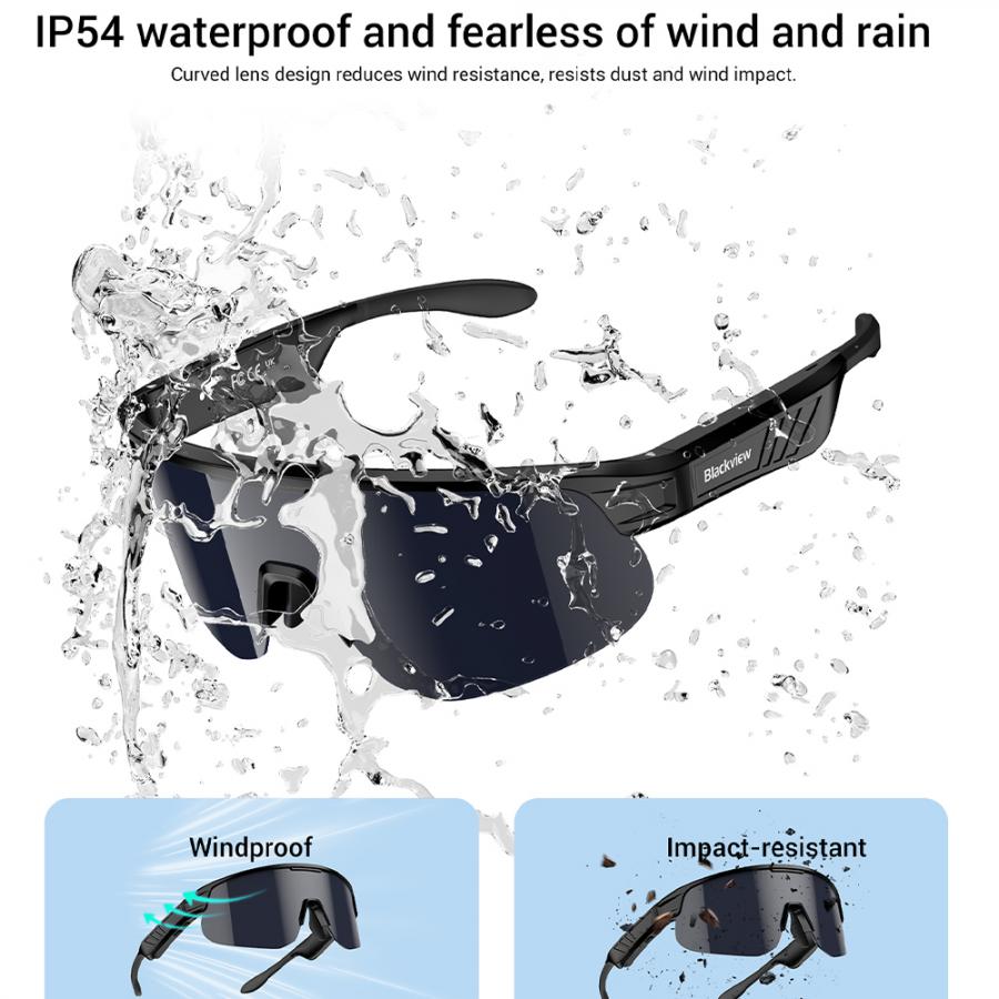 BLACKVIEW BT6.0 CYCLING SMART GLASSES UV400 PROTECTION IP54 ORANGE