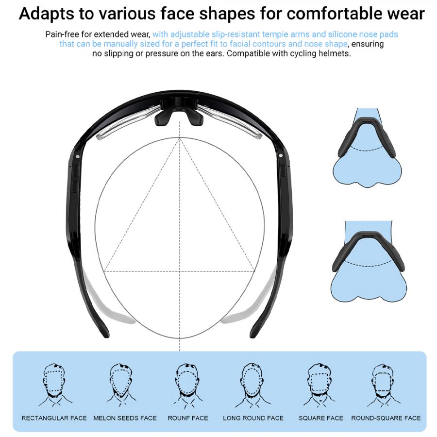 BLACKVIEW BT6.0 CYCLING SMART GLASSES UV400 PROTECTION IP54 ORANGE