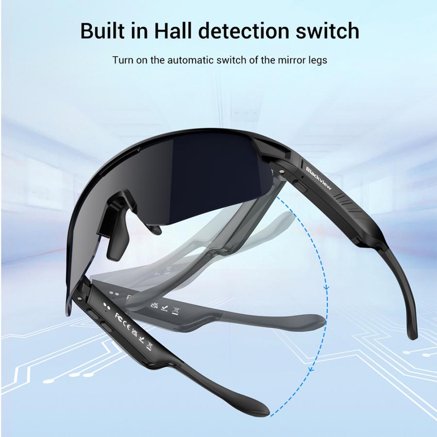 BLACKVIEW BT6.0 CYCLING SMART GLASSES UV400 PROTECTION IP54 ORANGE