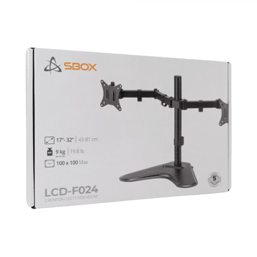 SBOX MONITOR DESKTOP MOUNT 17' - 32' / 43 - 81 cm MAX VESA 100x100