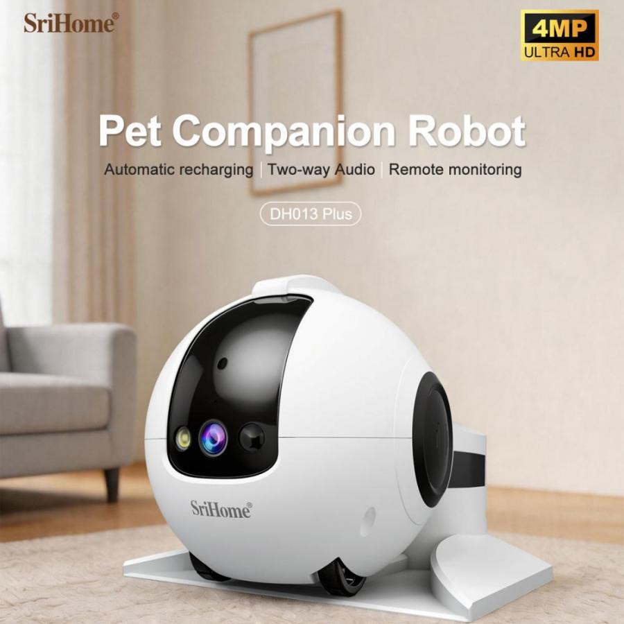 SRIHOME PET COMPANION ROBOT CAMERA 4MP HD RESOLUTION WHITE