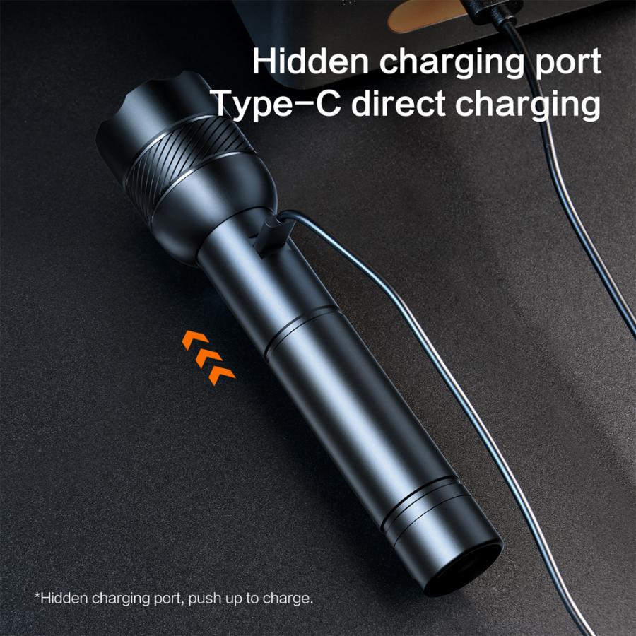 DELI FLASHLIGHT 200LM BLACK