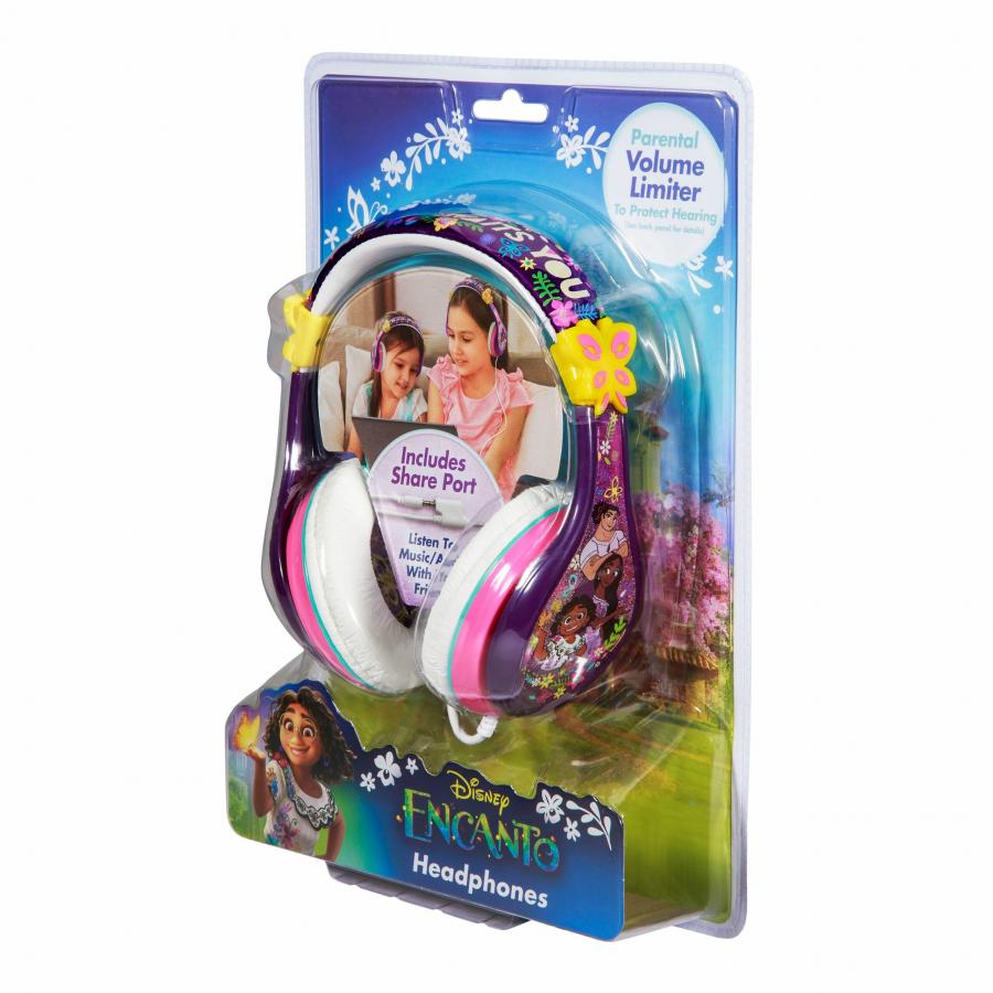 eKids Encanto Ενσύρματα Ακουστικά με ασφαλή μέγιστη ένταση ήχου για παιδιά και εφήβους (EN-140) (Μωβ/Λευκό/Ροζ)