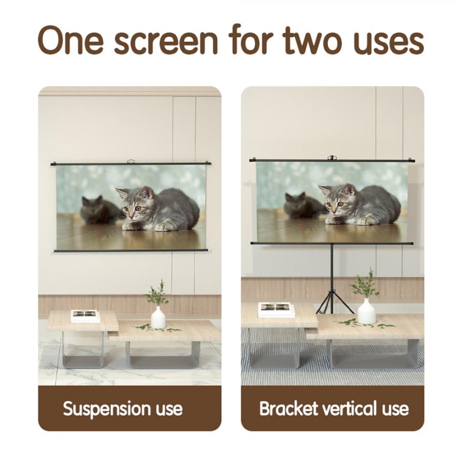 DELI BRACKET PROJECTOR SCREEN 72' BLACK