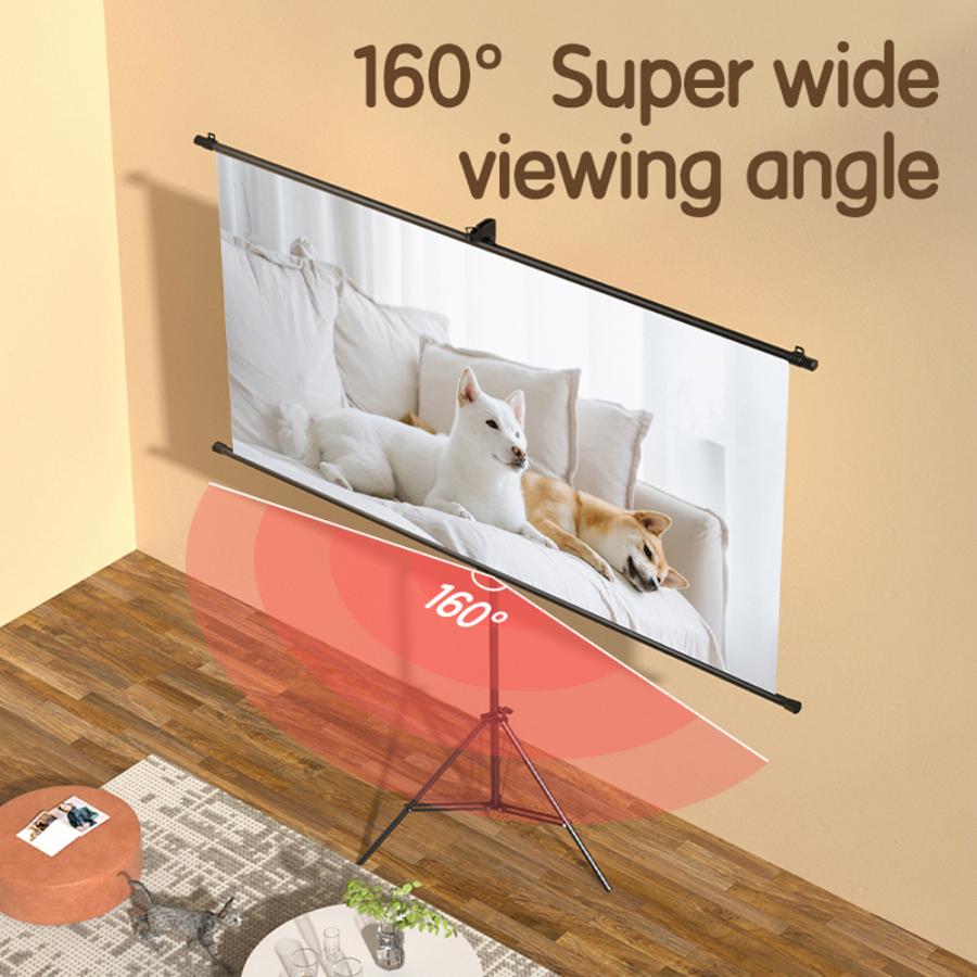 DELI BRACKET PROJECTOR SCREEN 72' BLACK