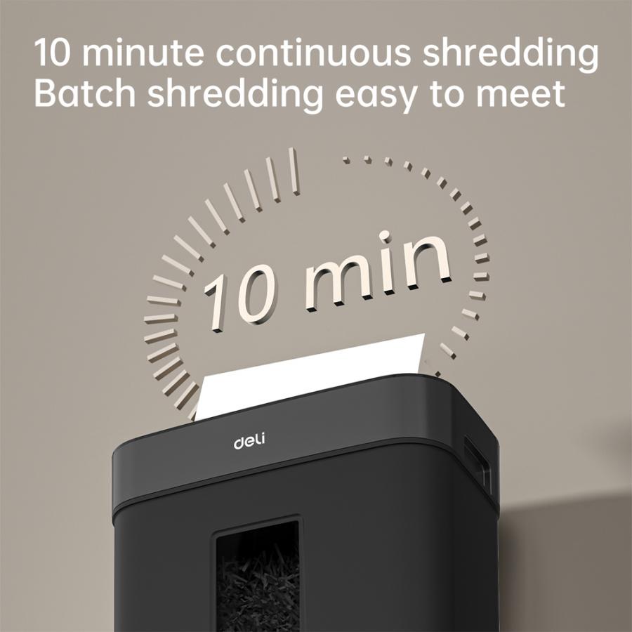 DELI P4 SMALL PAPER SHREDDER 15L BLACK