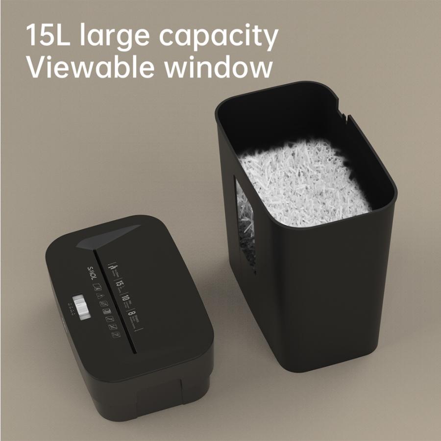 DELI P4 SMALL PAPER SHREDDER 15L BLACK