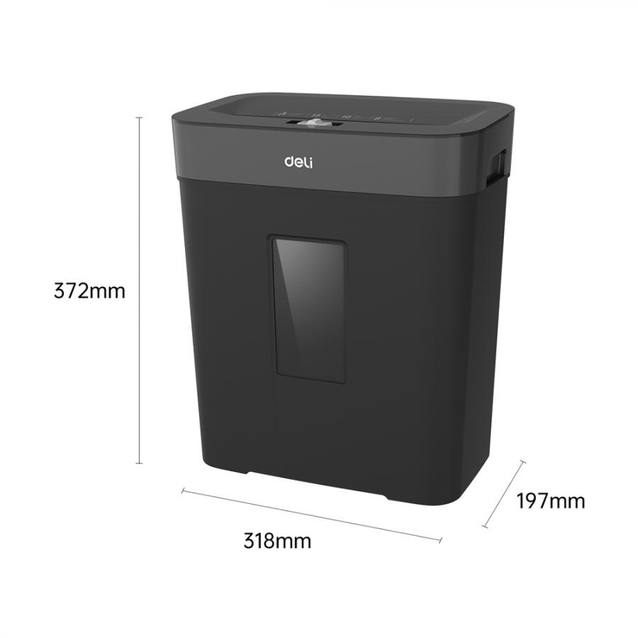 DELI P4 SMALL PAPER SHREDDER 15L BLACK