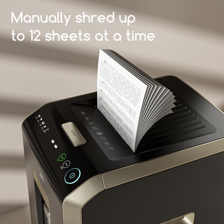 DELI P4 200 SHEETS AUTO FEED SHREDDER 32L BLACK