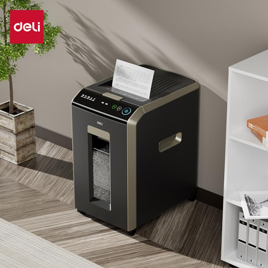 DELI P4 200 SHEETS AUTO FEED SHREDDER 32L BLACK