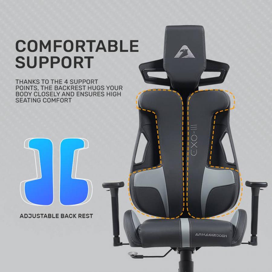 ARMAGGEDDON VEGAN LEATHER ERGONOMIC BACK GAMING CHAIR EXO III HONEY BOURBON