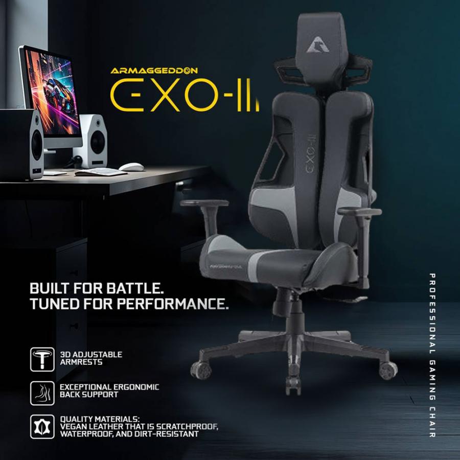 ARMAGGEDDON VEGAN LEATHER ERGONOMIC BACK GAMING CHAIR EXO III HONEY BOURBON