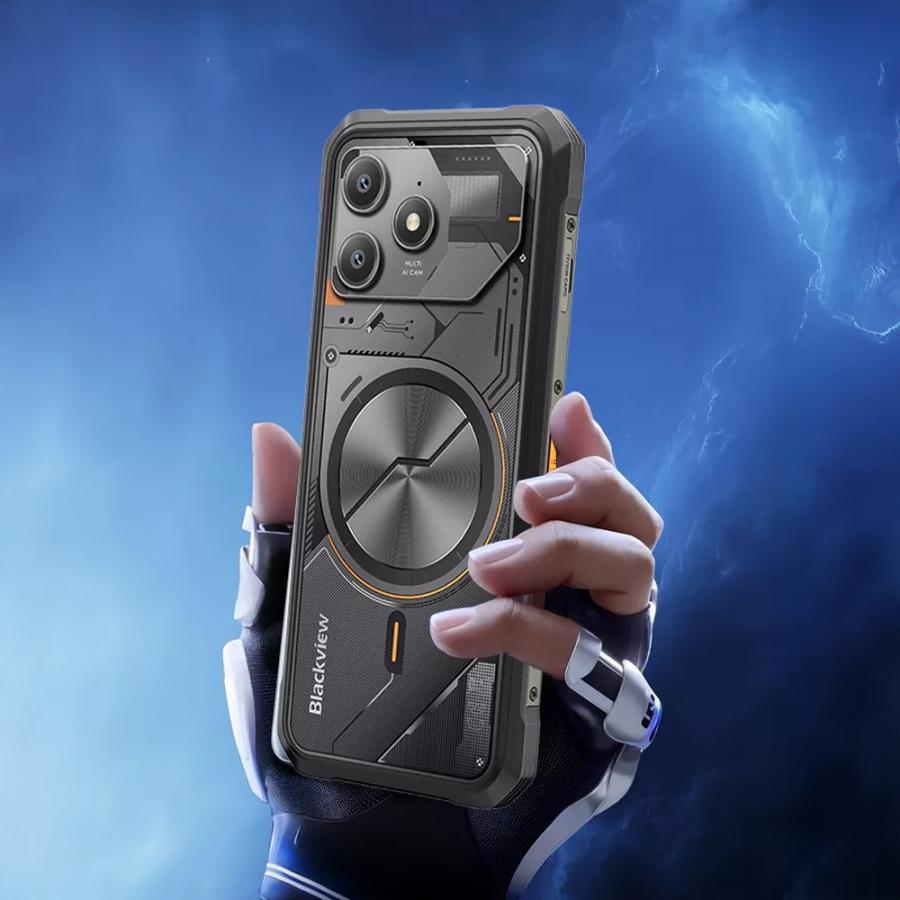 BLACKVIEW OCTA-CORE RUGGED PHONE 6.56' (6GB+128GB) NFC ANDROID 16 WITH PROTECTIVE CASE COSMIC BLACK