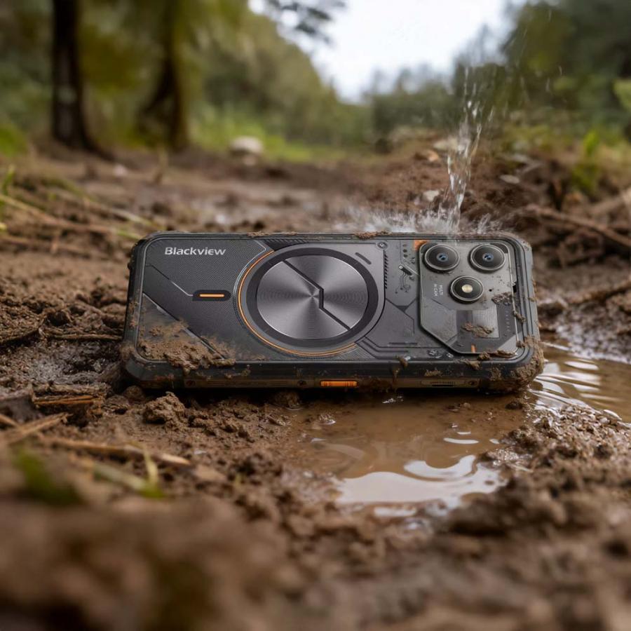 BLACKVIEW OCTA-CORE RUGGED PHONE 6.56' (8GB+128GB) NFC ANDROID 16 ARMOR BLACK