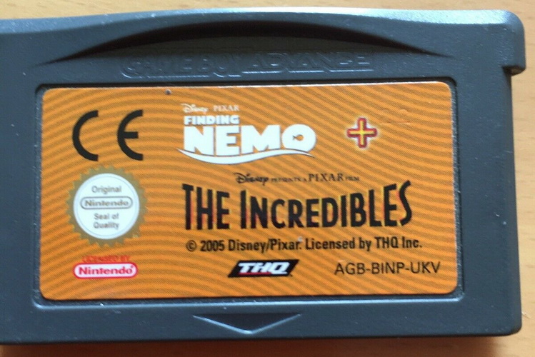 Finding Nemo & The Incredibles GameBoy Advance UNBOXED