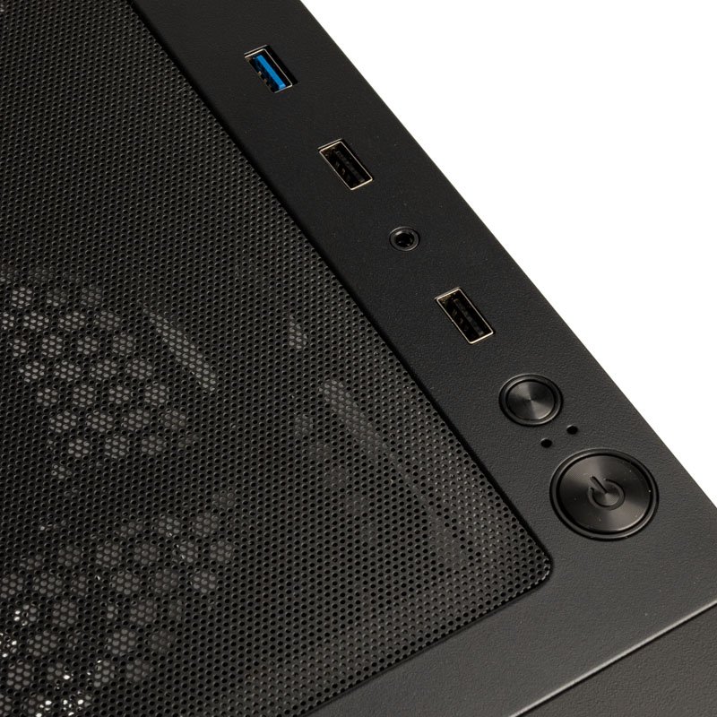 Kolink Observatory HF Plus Mesh ARGB PWM Midi Tower Case Black with 6x ARGB PWM Fans (5x140mm 1x120)