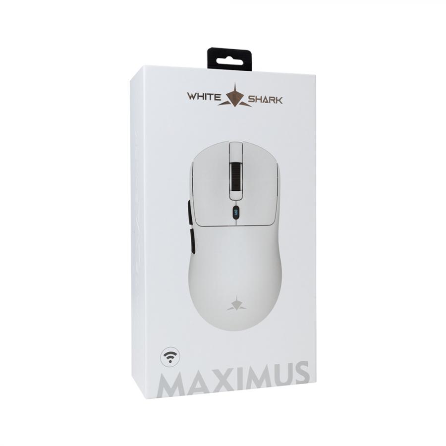 WHITE SHARK 6D WIRELESS MOUSE GM-9010 MAXIMUS DPI26000 WHITE