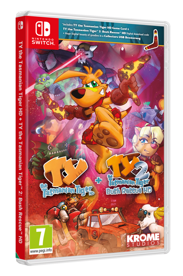 Ty The Tasmanian Tiger HD + Ty The Tasmanian Tiger 2: Bush Resque HD BUNDLE Nintendo Switch NEW