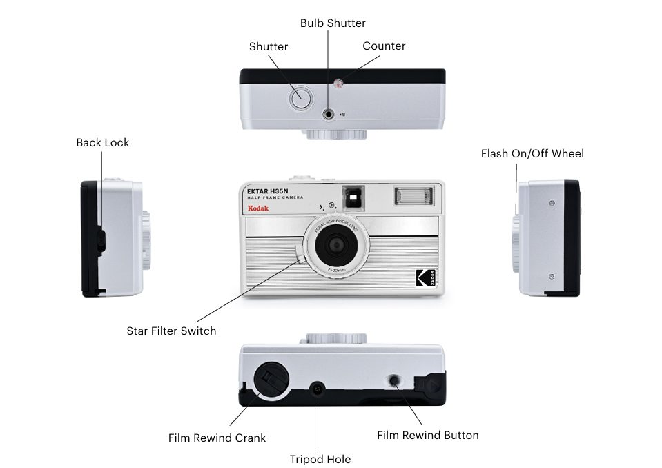 Kodak Ektar H35 HF Film Camera Sand