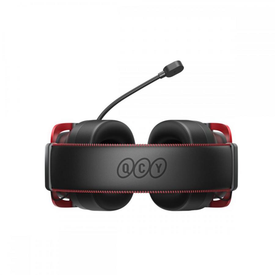 QCY Heroad VT200 Pro Tri-mode Red Wired/Wireless/BT Gaming Headset 53mm Metal Headband PS4/PS5/PC